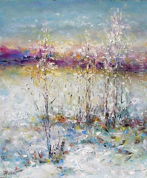 Winter Landscape 02 painting - Ioan Popei Winter Landscape 02 art painting